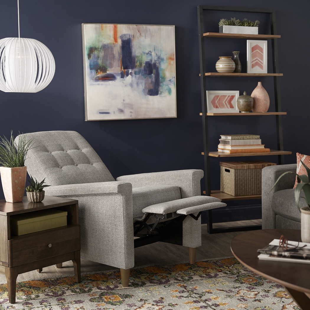 Petrelle Gray Pushback Recliner - Thumbnail - Image 9