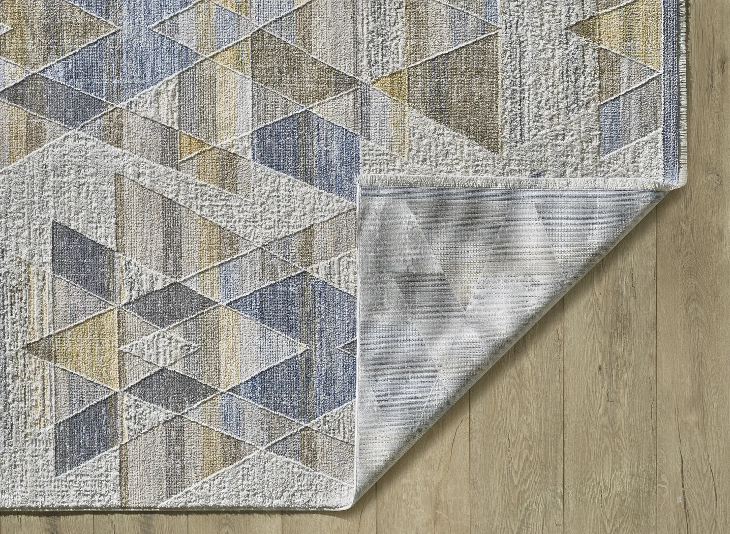 Petroton Gold/Blue 5'3 x 7'10 Rug - Thumbnail - Image 4