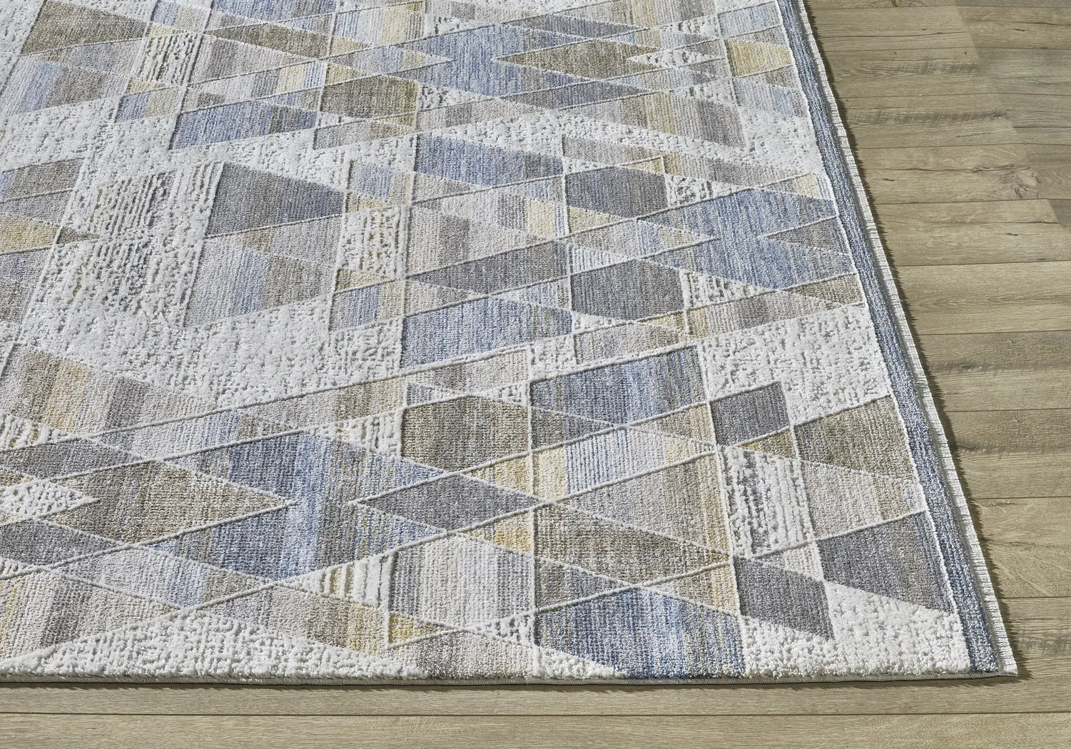 Petroton Gold/Blue 5'3 x 7'10 Rug - Thumbnail - Image 5