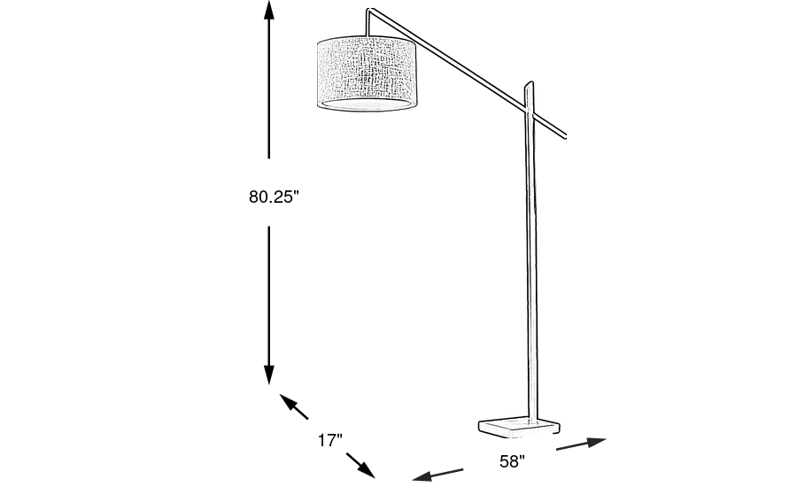 Dimension Image. Please refer to the Dimension Tab on this page for dimension details.