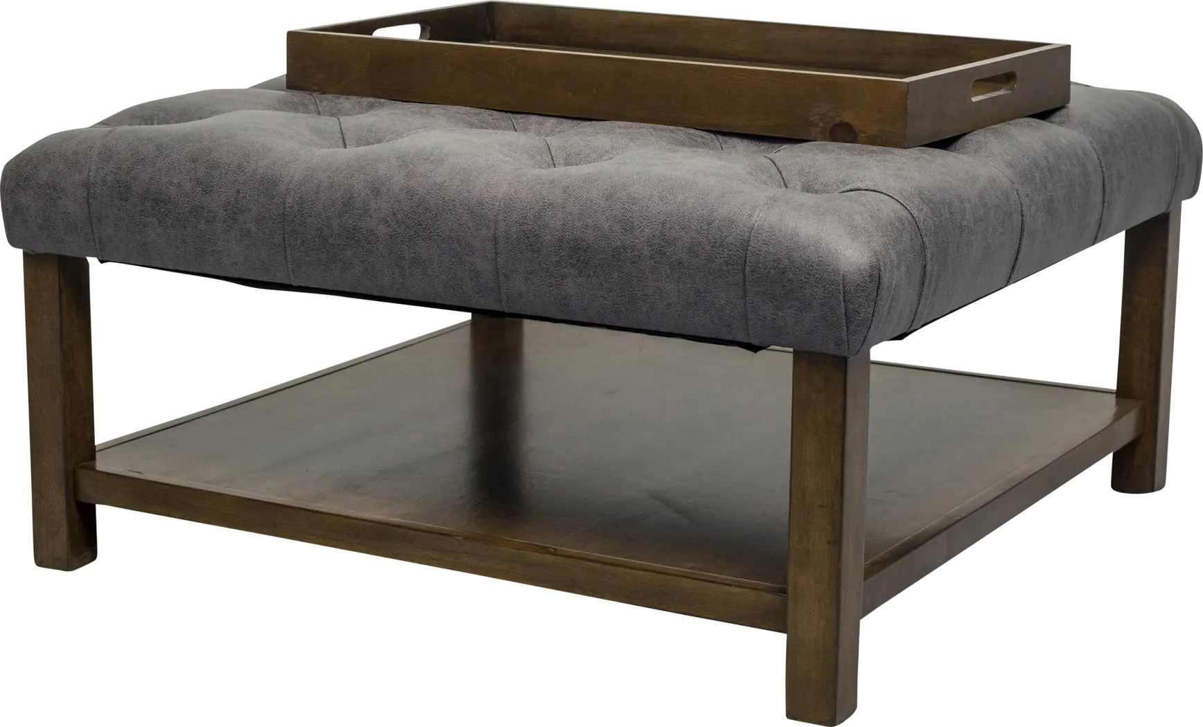 Pharlow Brown Cocktail Ottoman - Thumbnail - Image 1