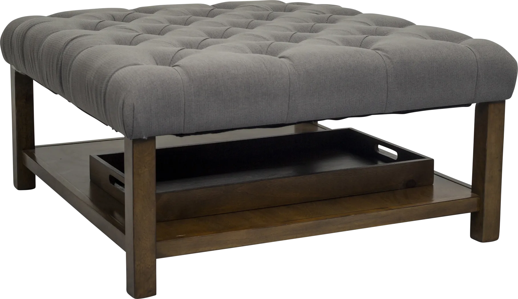 Pharlow Dark Gray Cocktail Ottoman - Thumbnail - Image 2