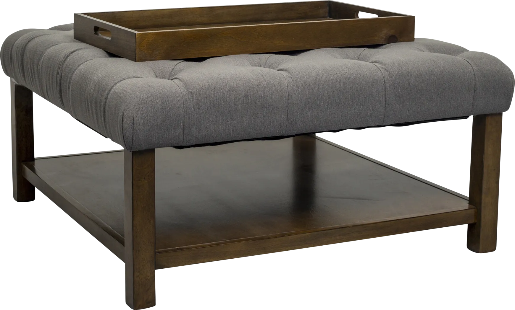 Pharlow Dark Gray Cocktail Ottoman - Thumbnail - Image 3