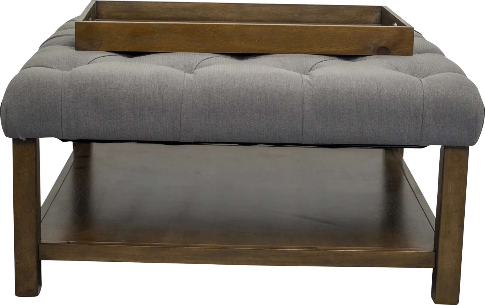 Pharlow Dark Gray Cocktail Ottoman - Thumbnail - Image 4