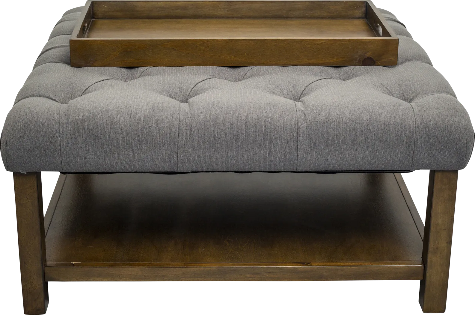 Pharlow Dark Gray Cocktail Ottoman - Thumbnail - Image 7