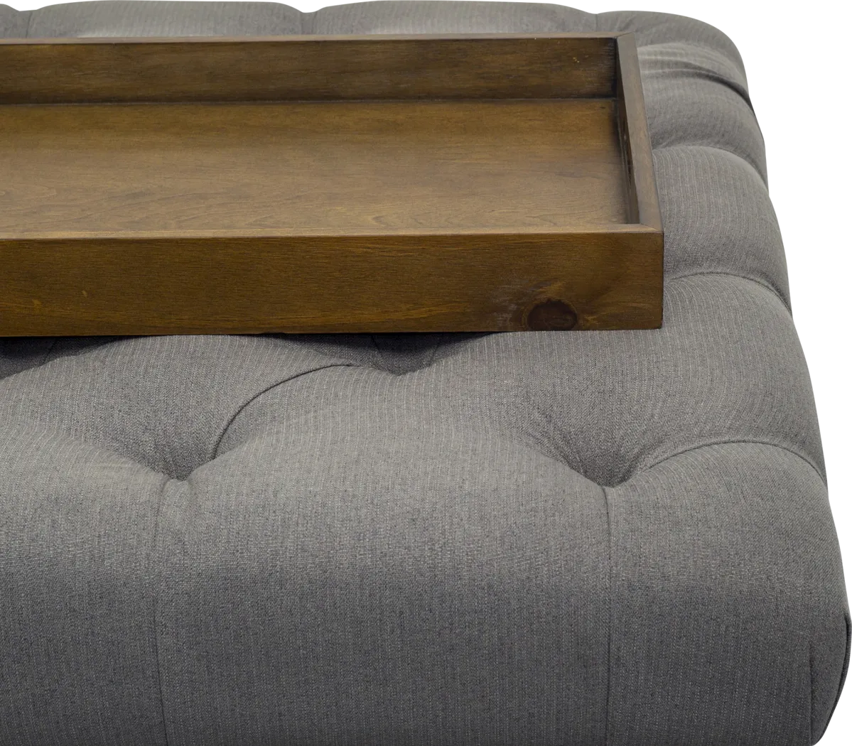 Pharlow Dark Gray Cocktail Ottoman - Thumbnail - Image 9