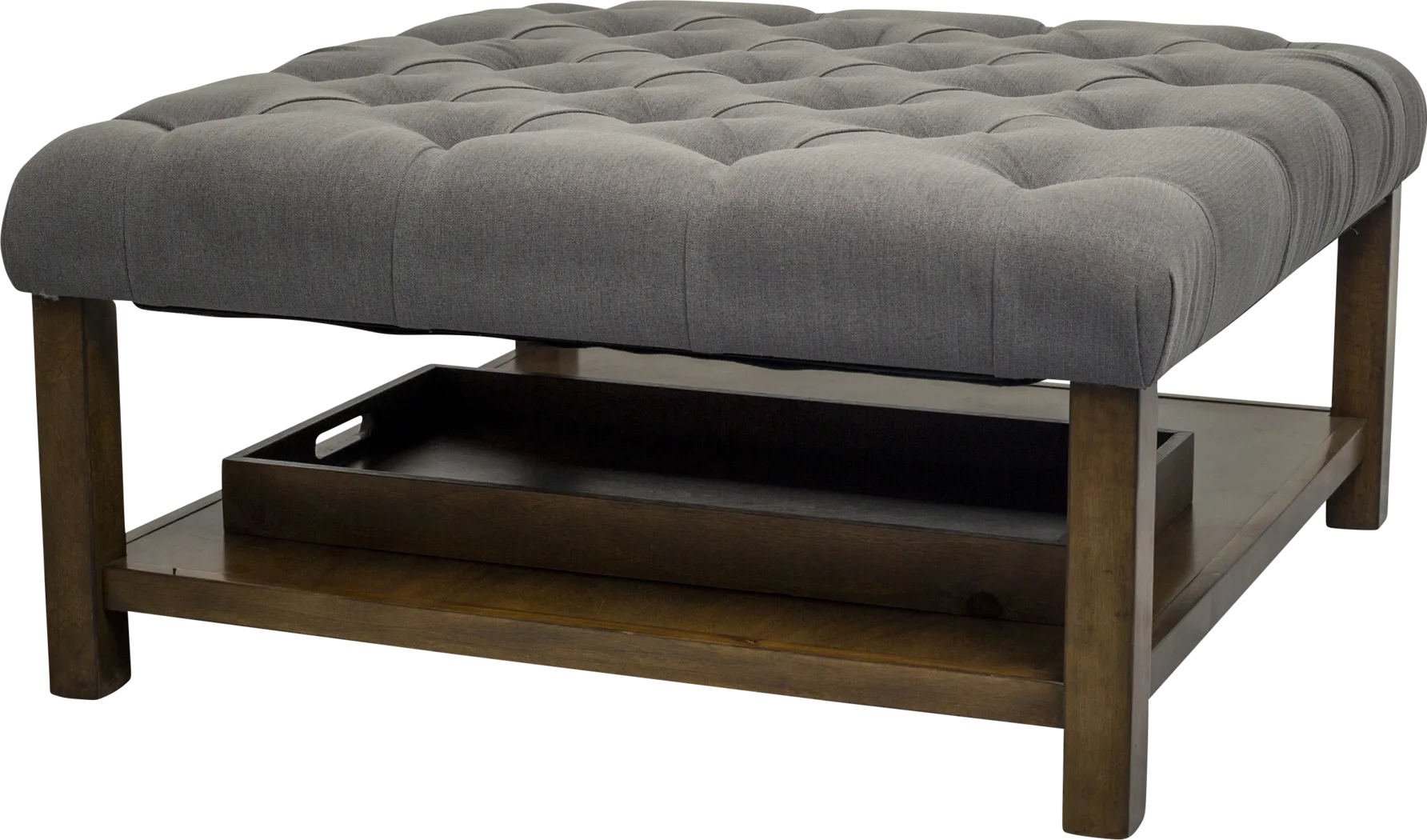 Pharlow Dark Gray Cocktail Ottoman - Thumbnail - Image 1