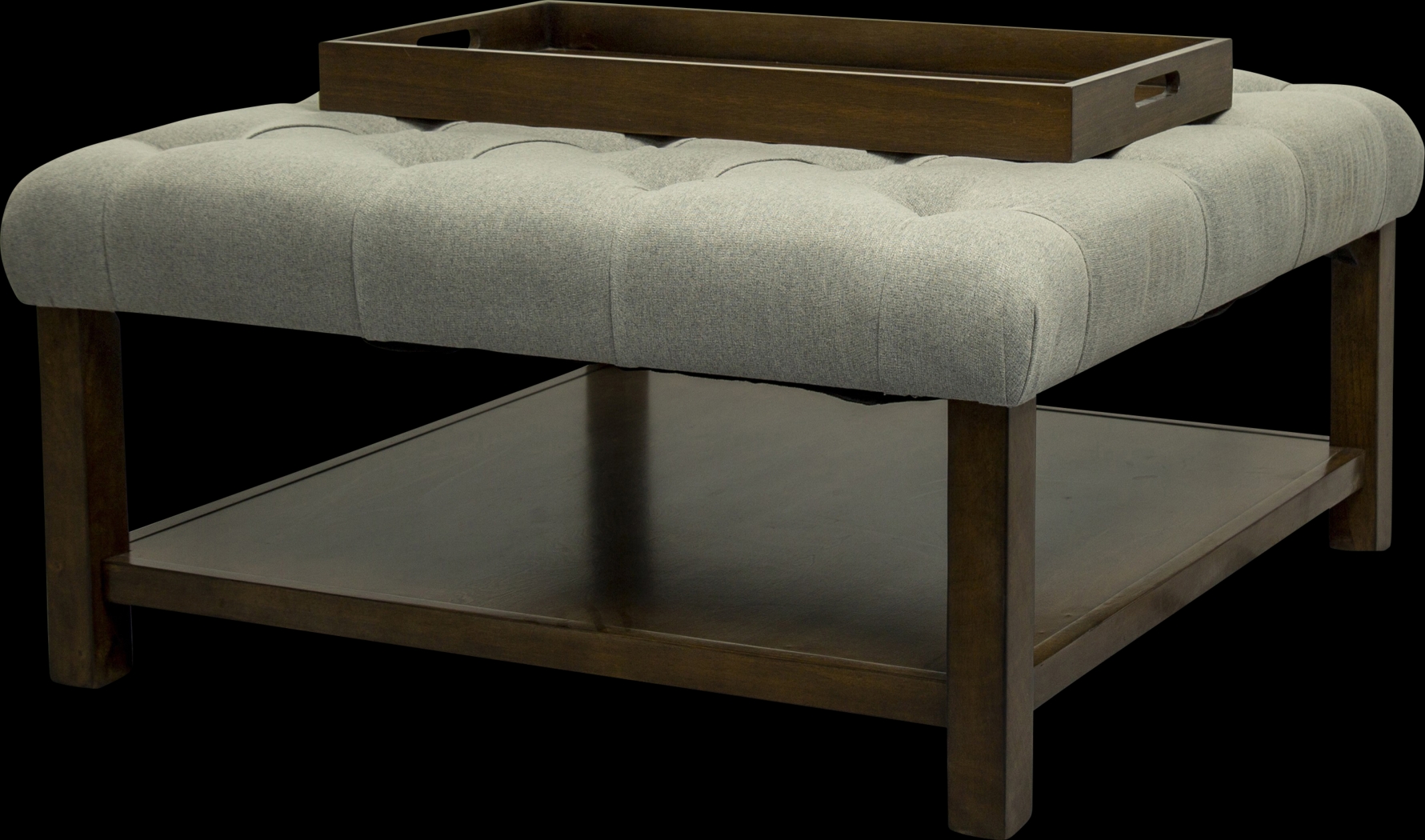 Pharlow Gray Cocktail Ottoman - Thumbnail - Image 2