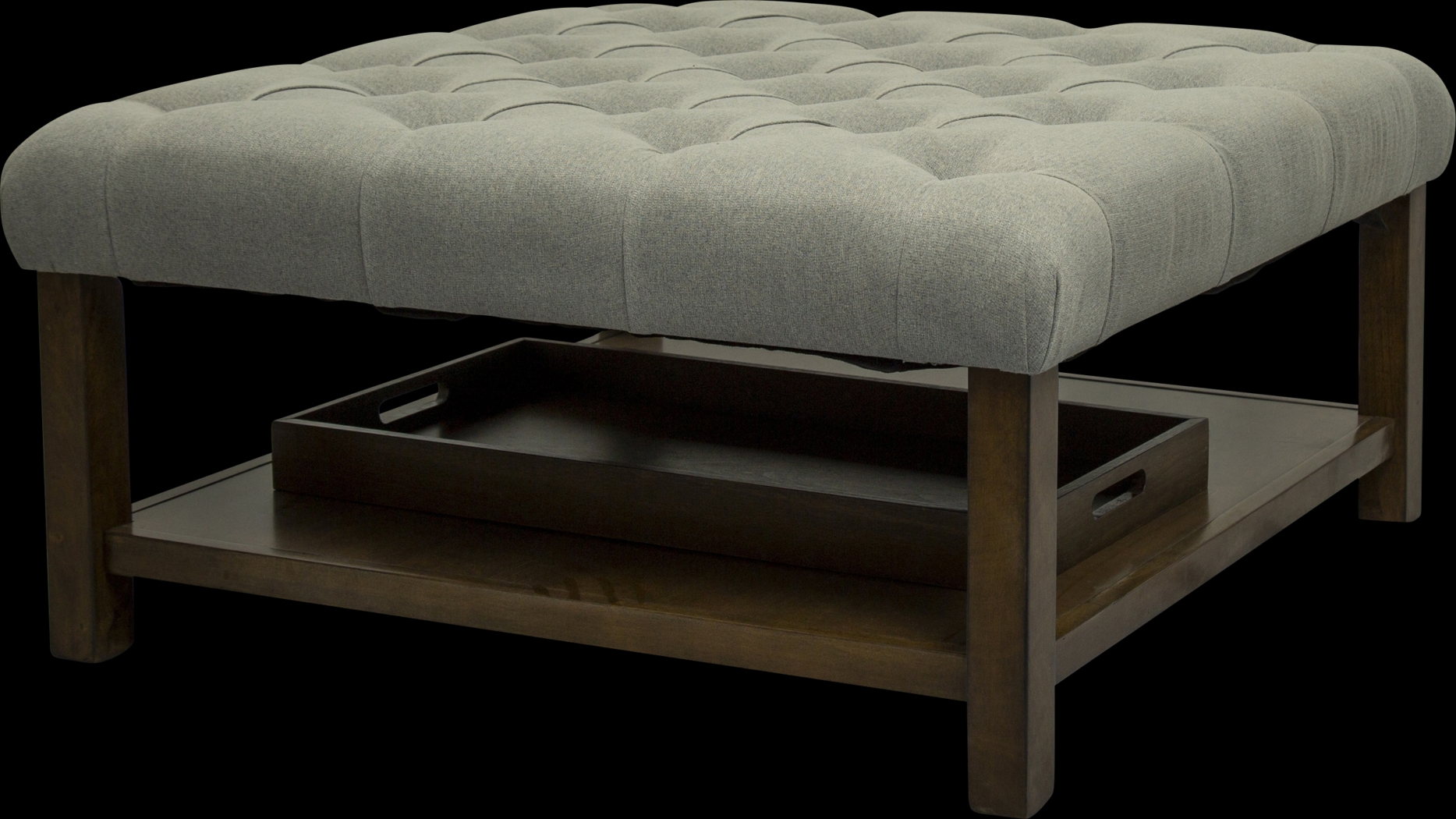 Pharlow Gray Cocktail Ottoman - Thumbnail - Image 1