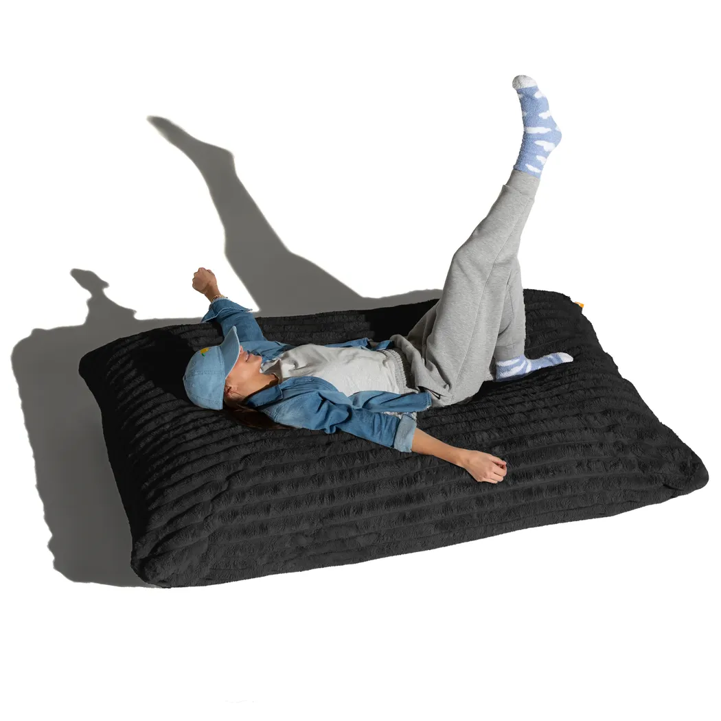 Pheosi I Black Bean Bag Accent Chair - Thumbnail - Image 2