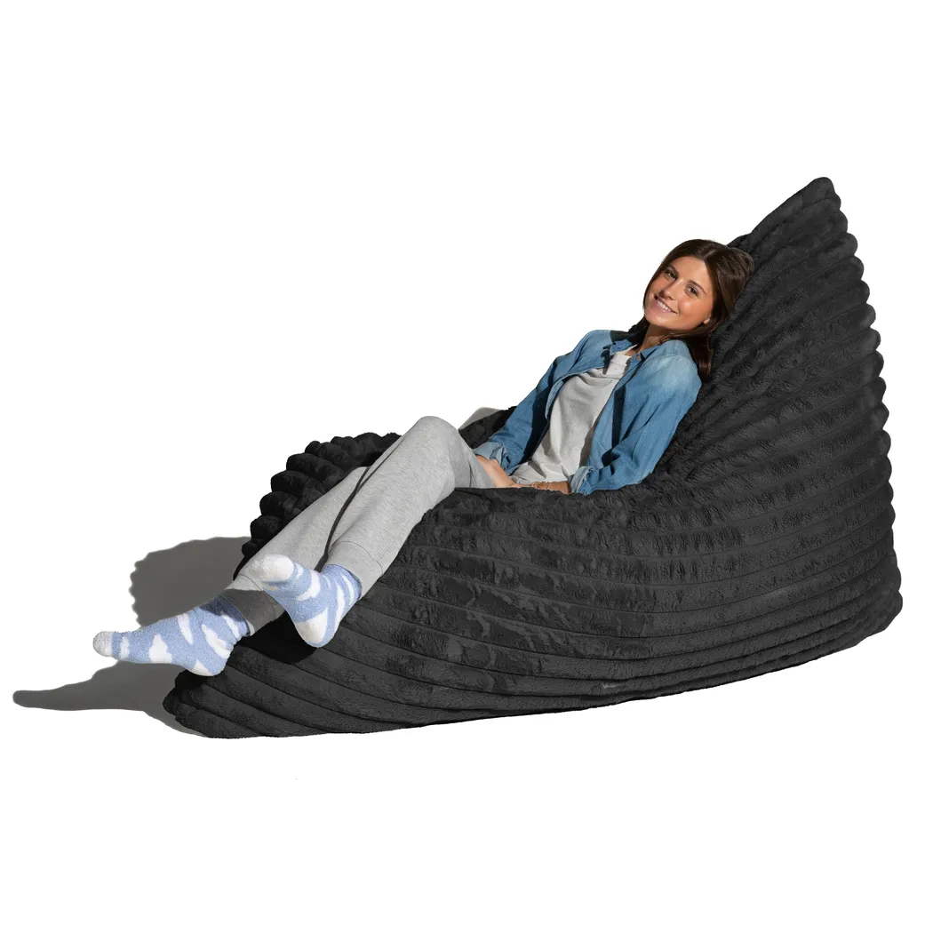 Pheosi I Black Bean Bag Accent Chair - Thumbnail - Image 3