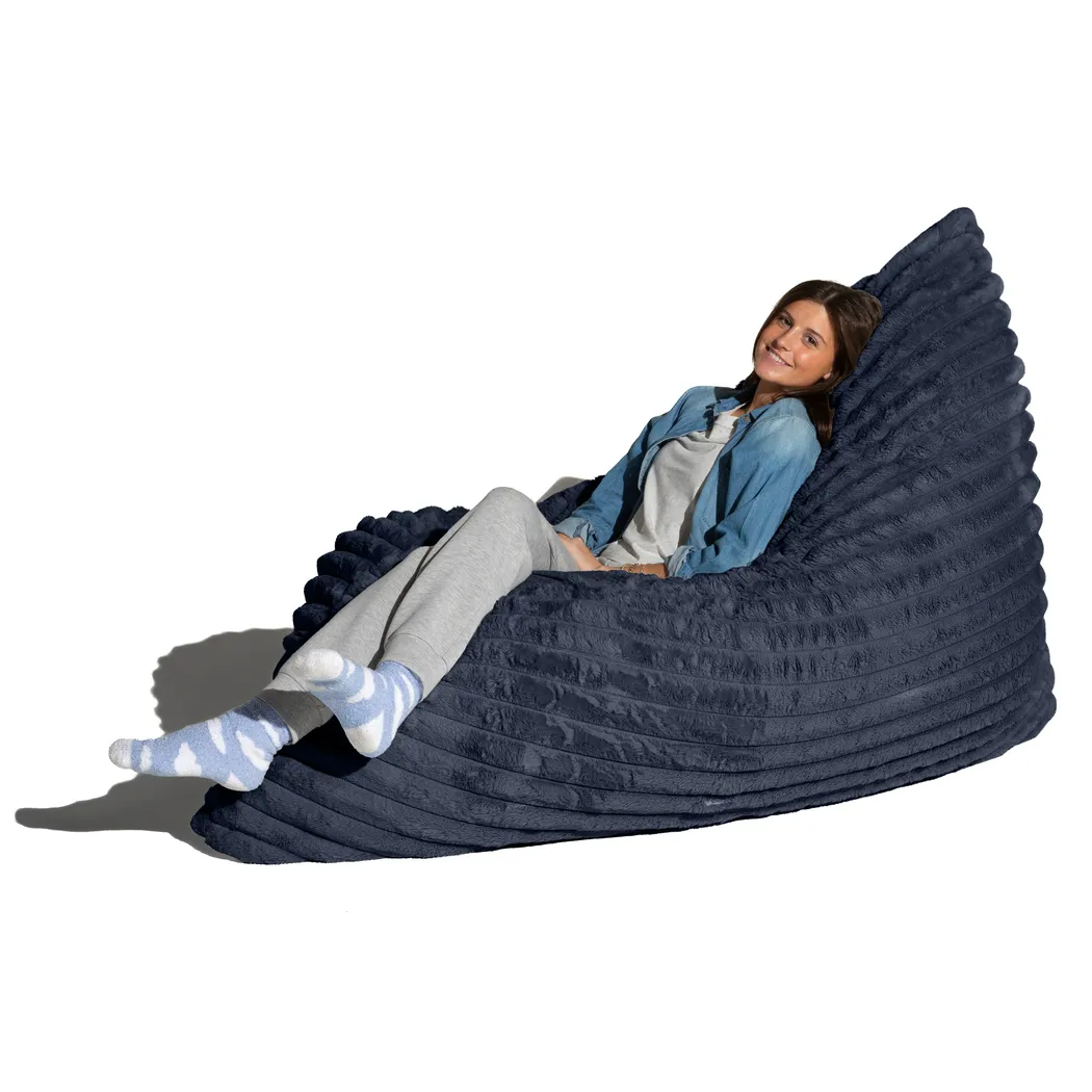 Pheosi I Blue Bean Bag Accent Chair - Thumbnail - Image 3