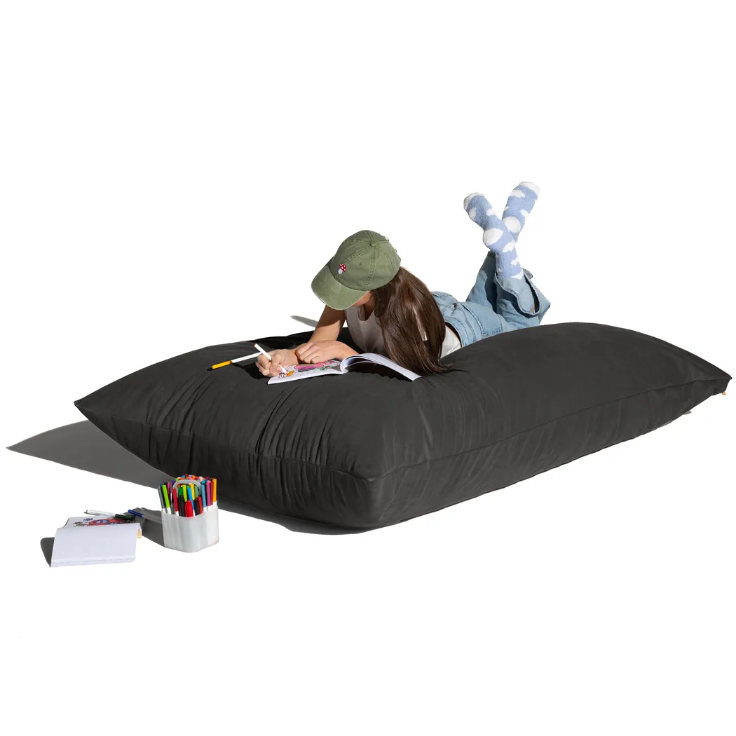 Pheosi II Black Bean Bag Accent Chair - Thumbnail - Image 2