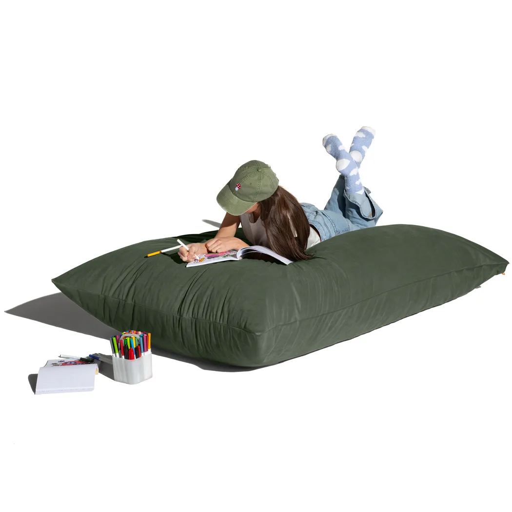 Pheosi II Green Bean Bag Accent Chair - Thumbnail - Image 2