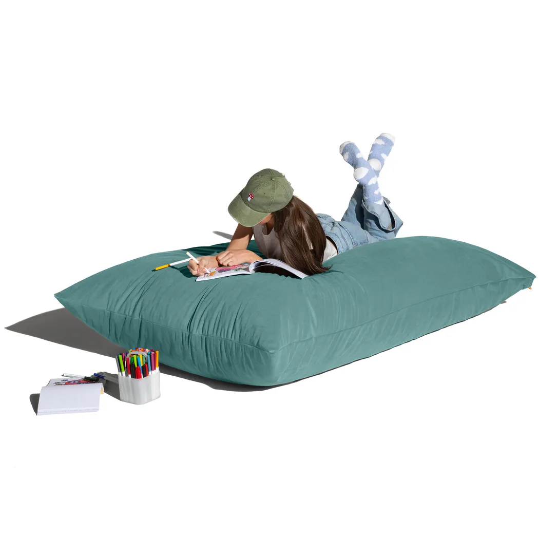 Pheosi II Turquoise Bean Bag Accent Chair - Thumbnail - Image 2