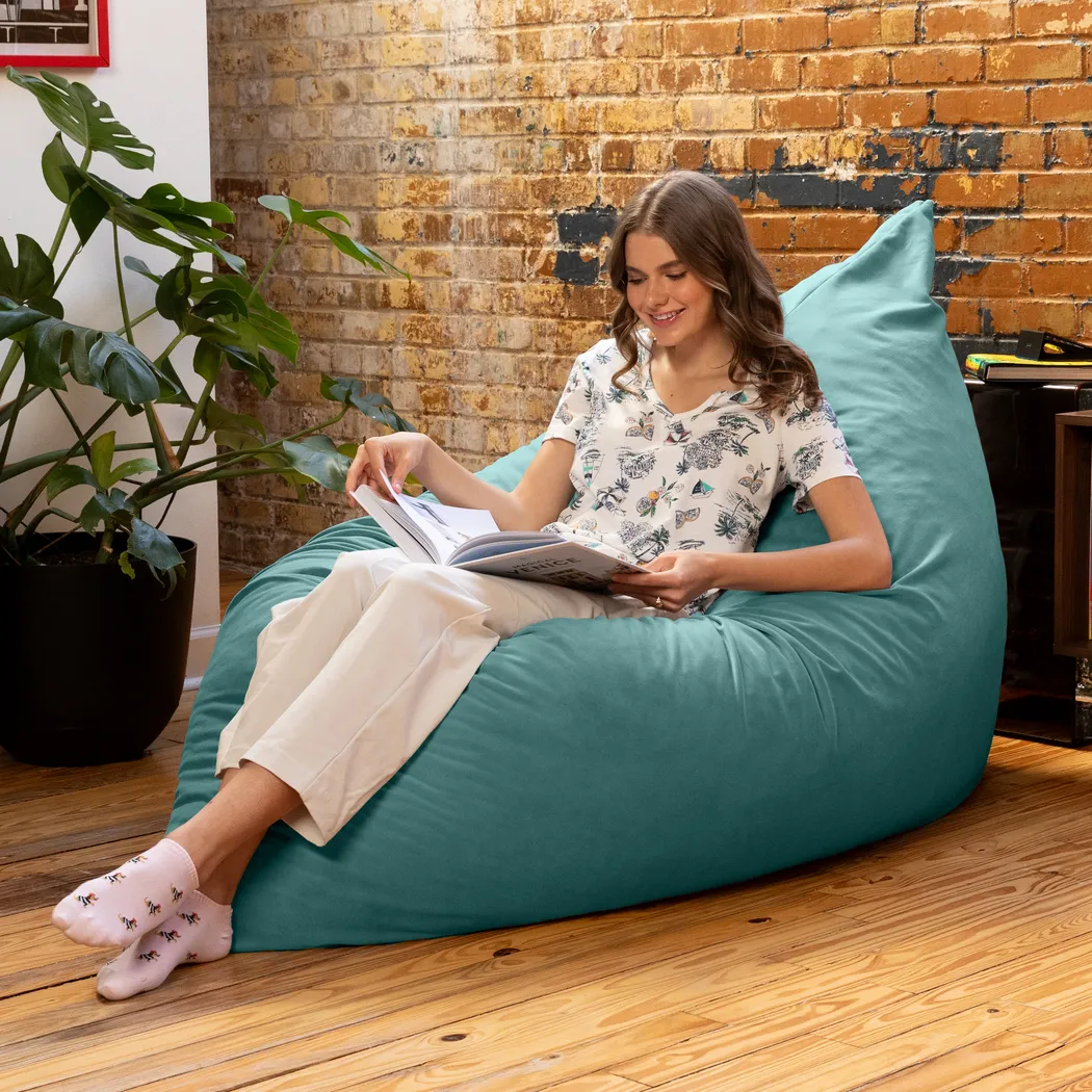 Pheosi II Turquoise Bean Bag Accent Chair - Thumbnail - Image 8
