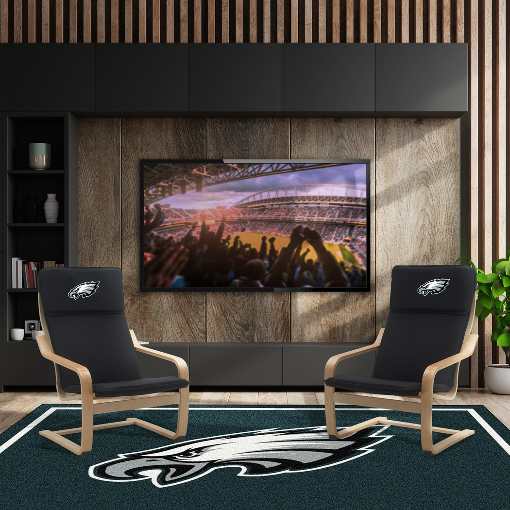 Philadelphia Eagles Black Accent Chair - Thumbnail - Image 6