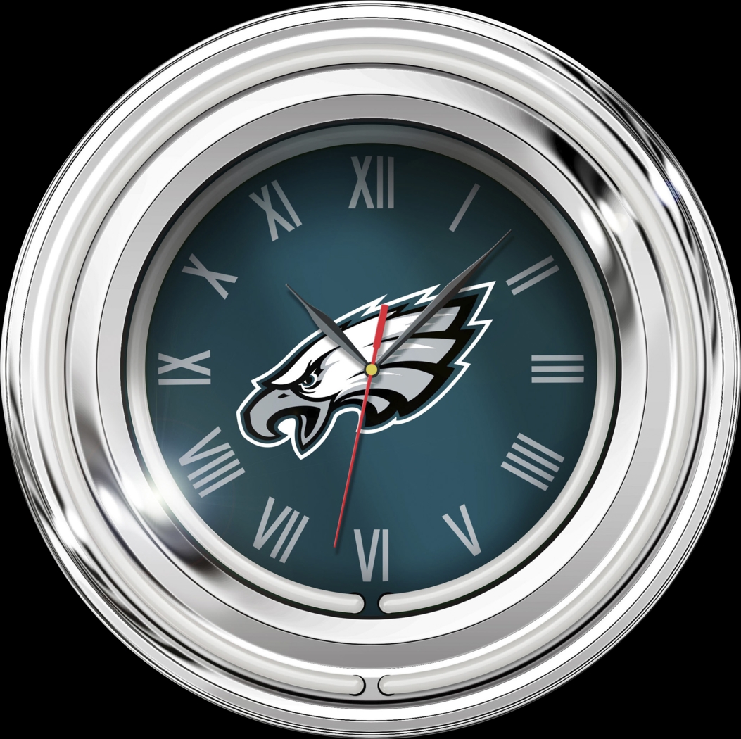 Philadelphia Eagles Green Neon Wall Clock - Thumbnail - Image 1