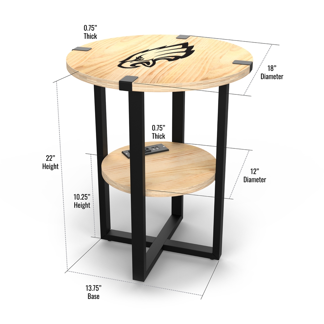 Philadelphia Eagles Side Table - Thumbnail - Image 5