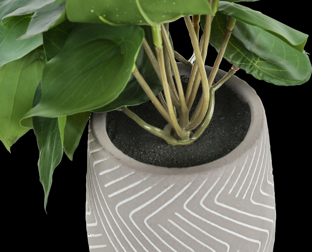 Phillyrea Green Artificial Alocasia Plant, Set of 2 - Thumbnail - Image 3