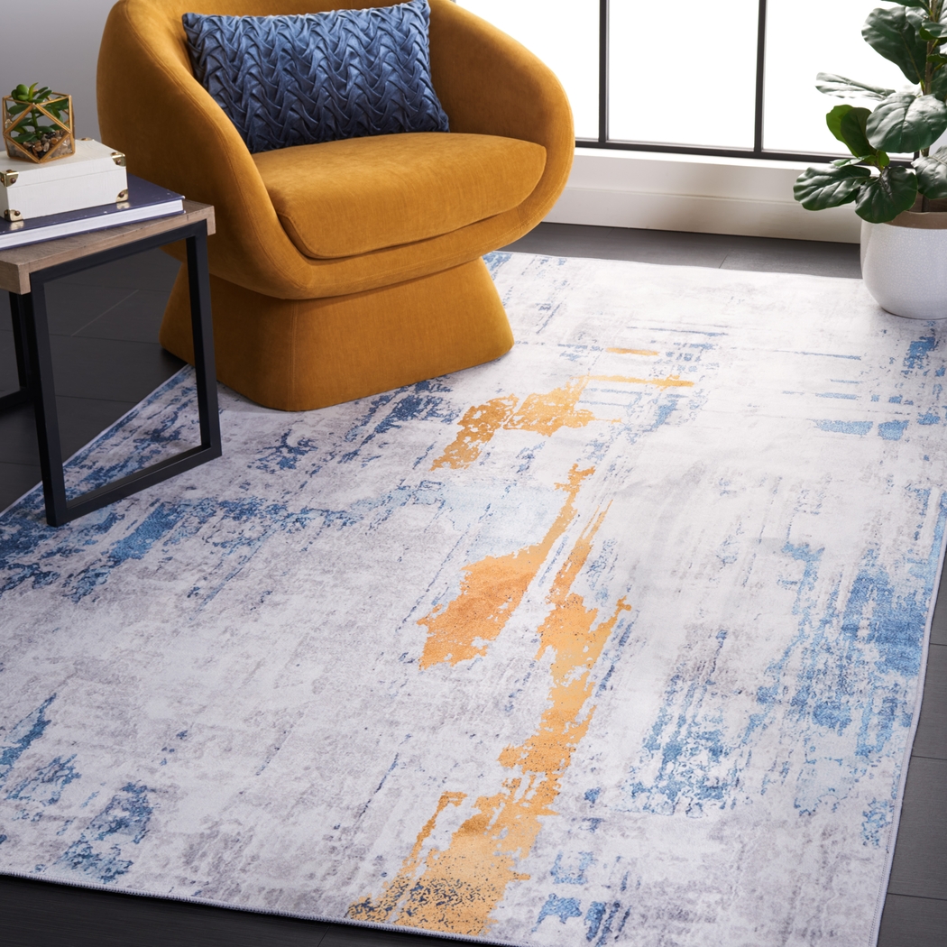 Phirzal Gray/Blue 5' x 8' Rug - Thumbnail - Image 2