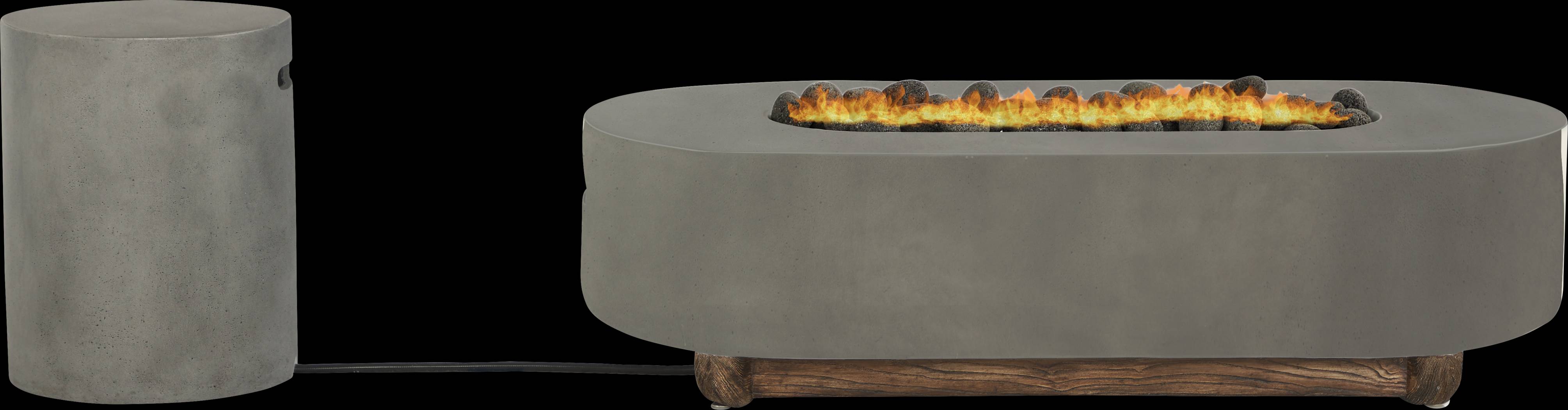 Phoenix Gray Large Oval Fire Pit - Thumbnail - Image 2