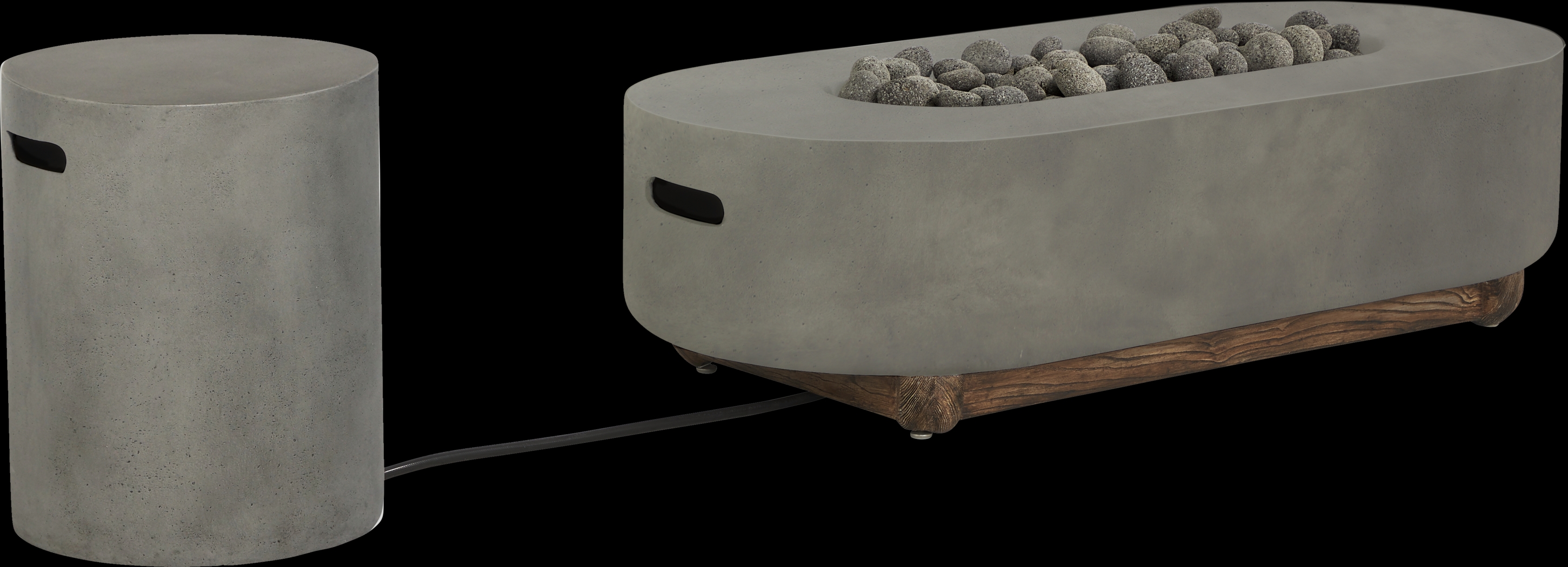 Phoenix Gray Large Oval Fire Pit - Thumbnail - Image 3