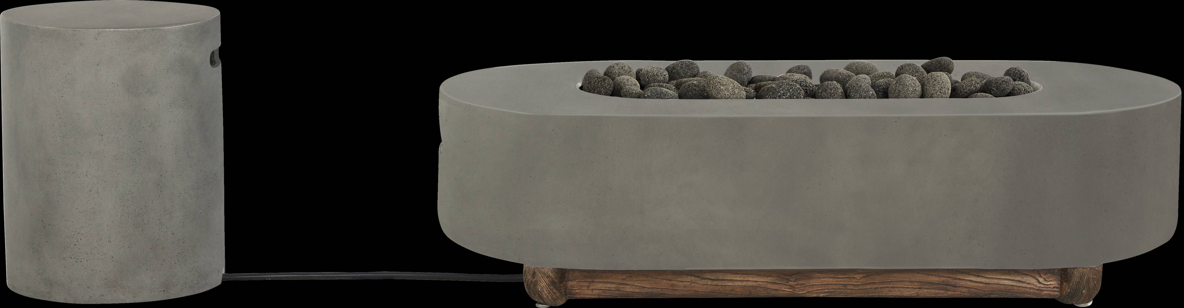 Phoenix Gray Large Oval Fire Pit - Thumbnail - Image 4