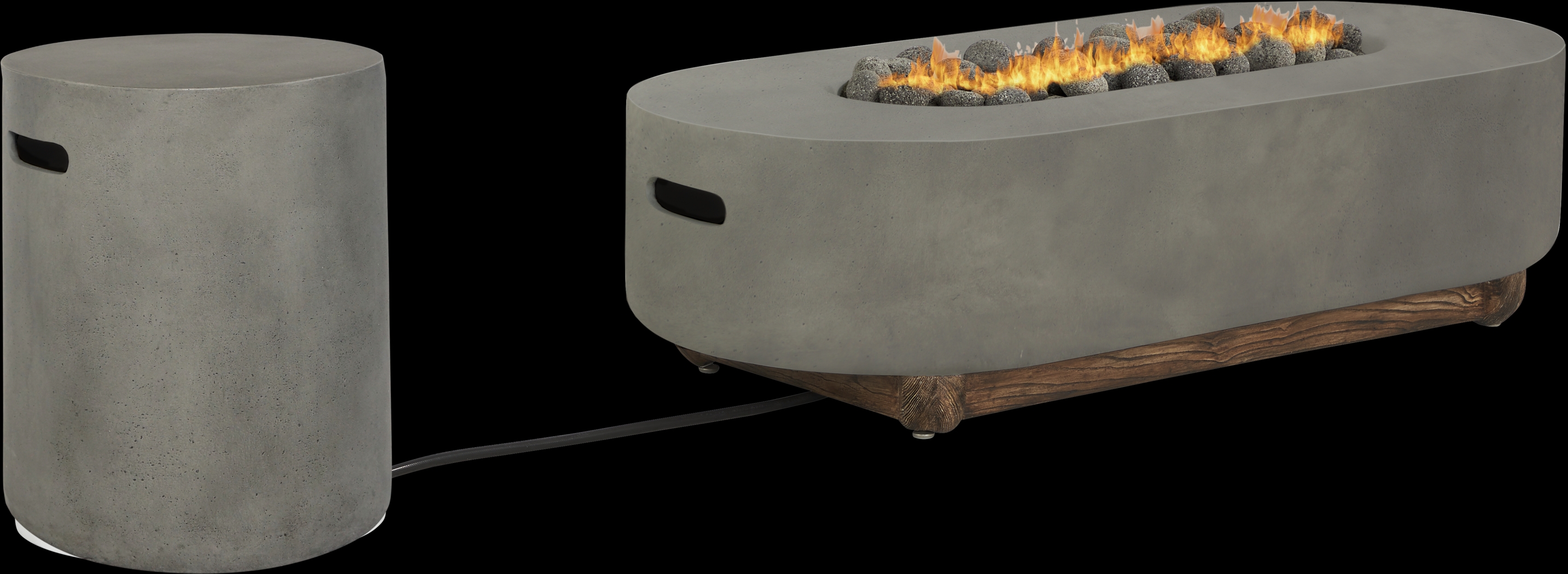 Phoenix Gray Large Oval Fire Pit - Thumbnail - Image 1