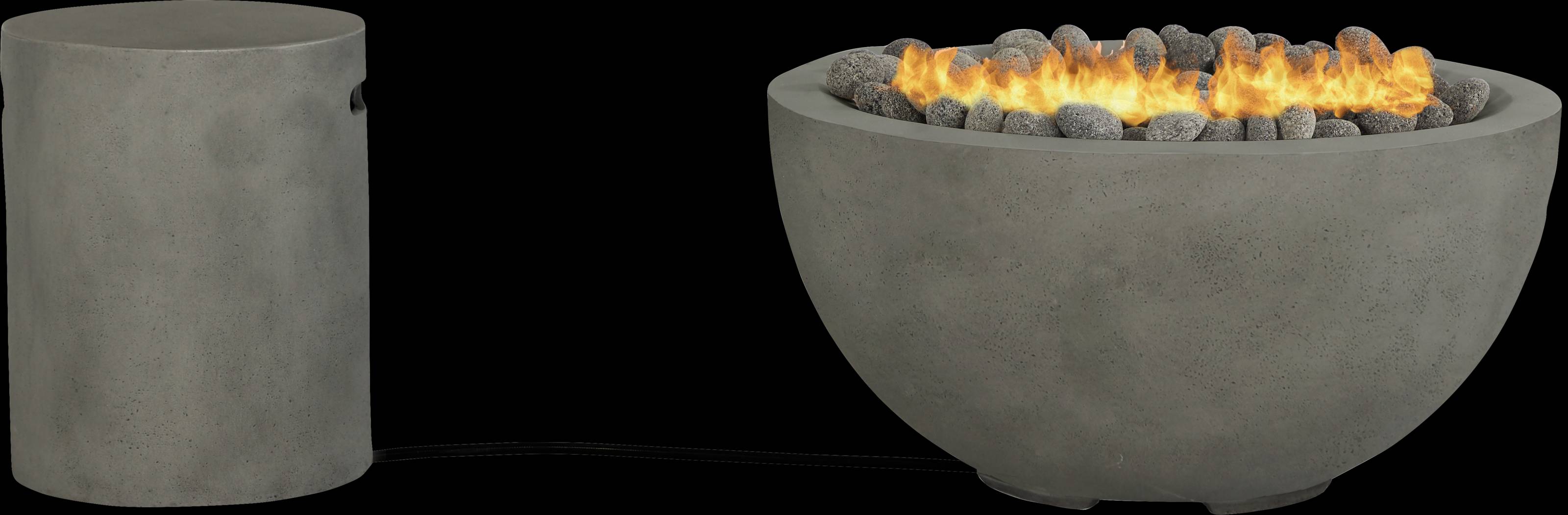 Phoenix Gray Bowl Fire Pit - Thumbnail - Image 3