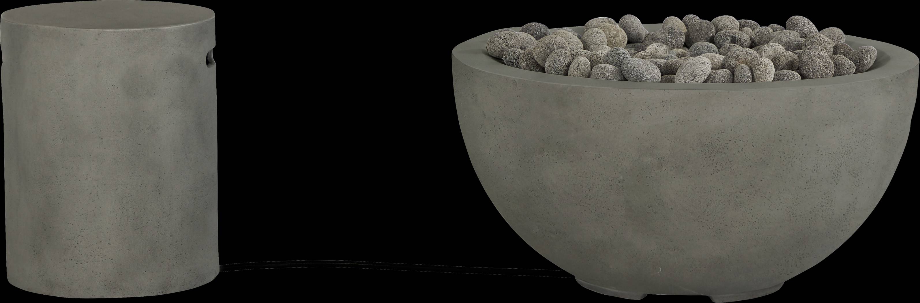 Phoenix Gray Bowl Fire Pit - Thumbnail - Image 4
