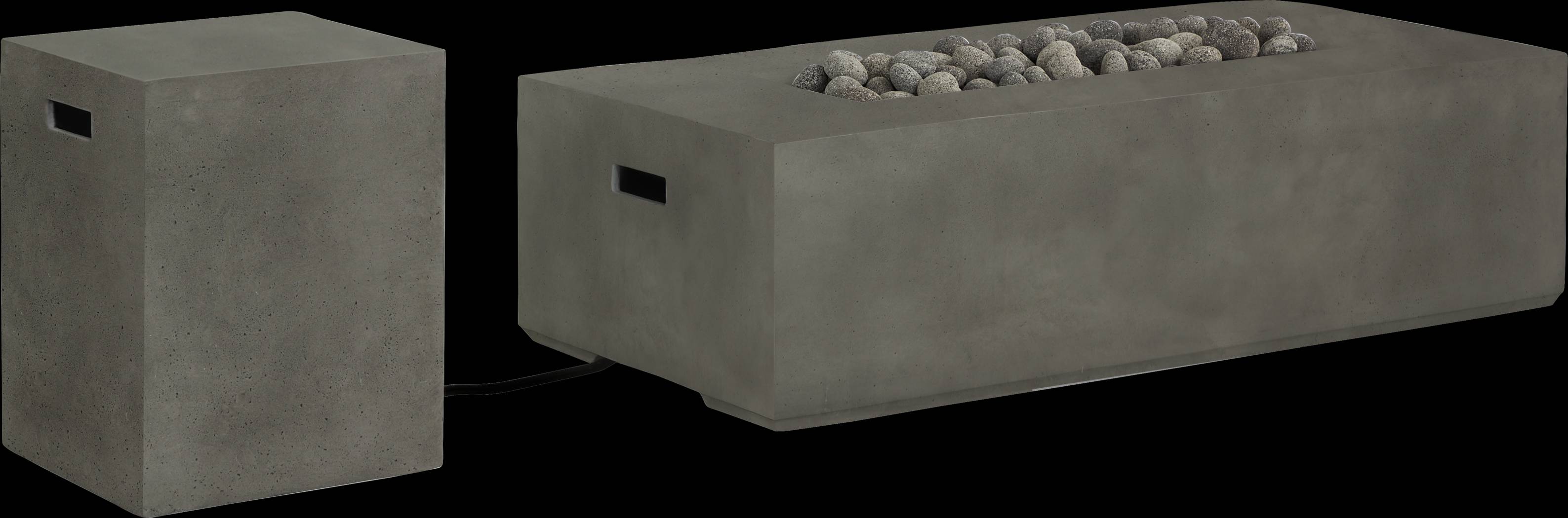 Phoenix Gray Rectangle Fire Pit - Thumbnail - Image 2