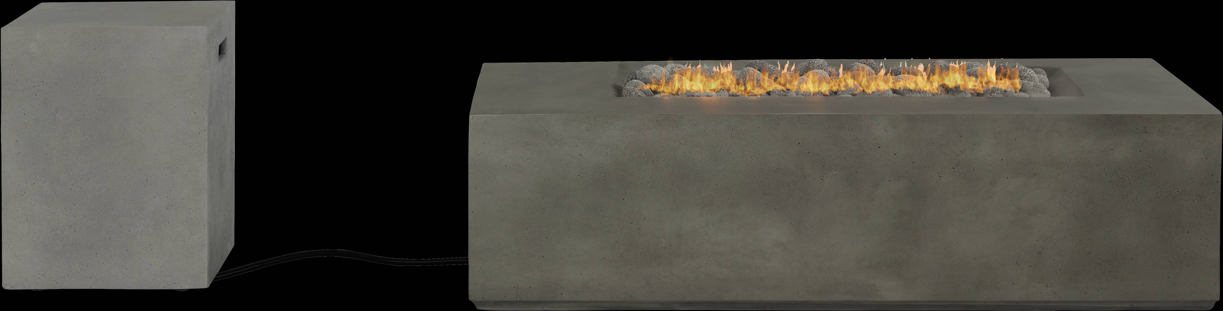 Phoenix Gray Rectangle Fire Pit - Thumbnail - Image 3