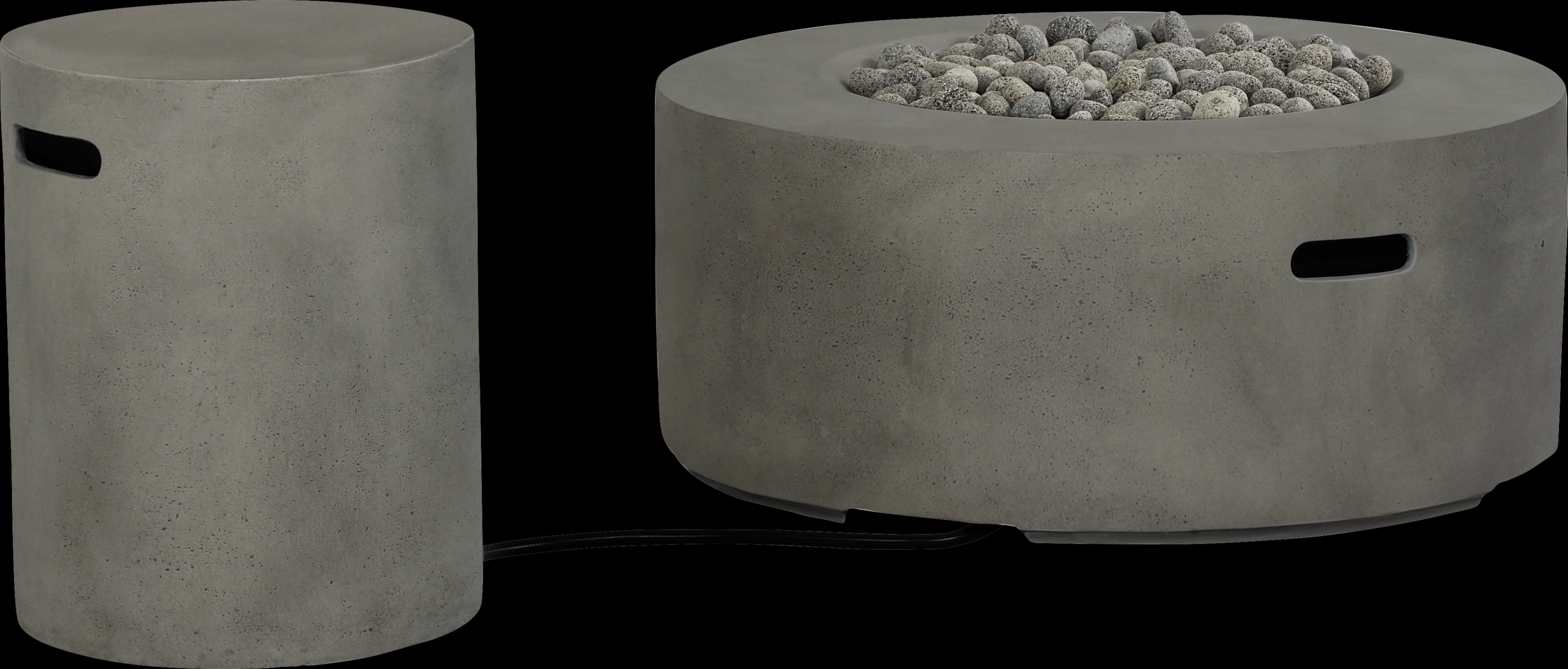 Phoenix Gray Round Fire Pit - Thumbnail - Image 2