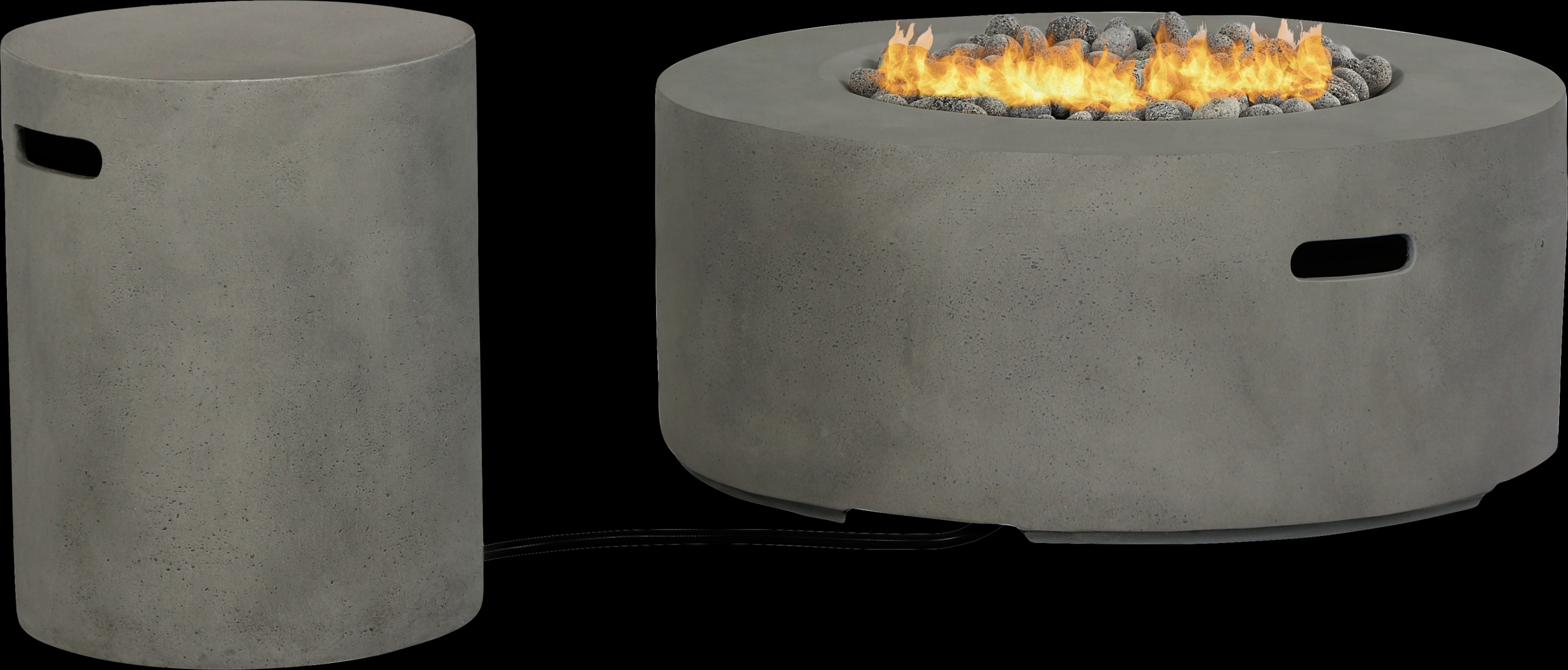 Phoenix Gray Round Fire Pit - Thumbnail - Image 1