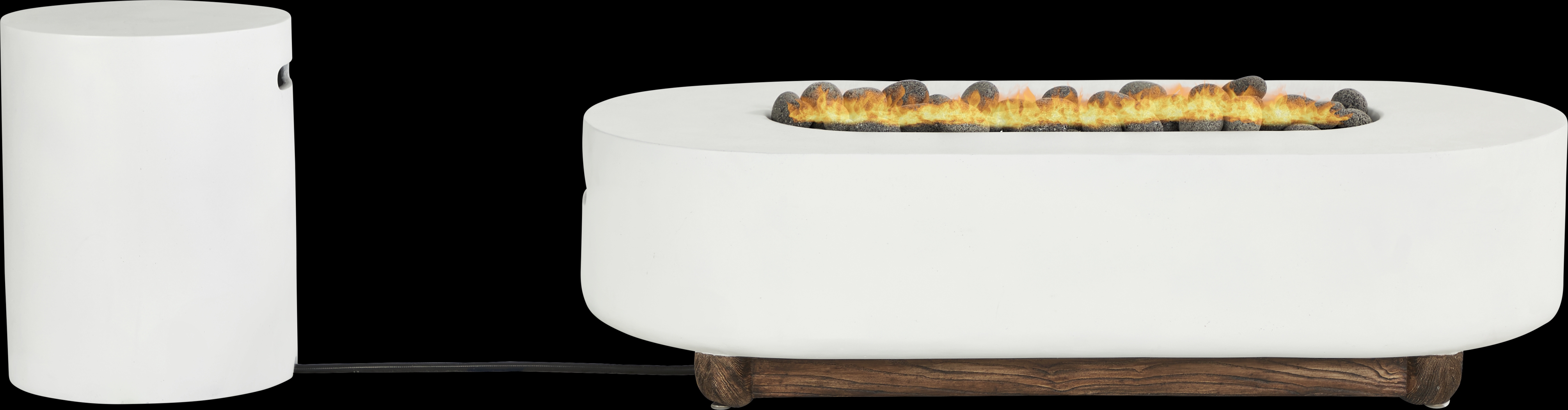 Phoenix White Oval Fire Pit - Thumbnail - Image 2