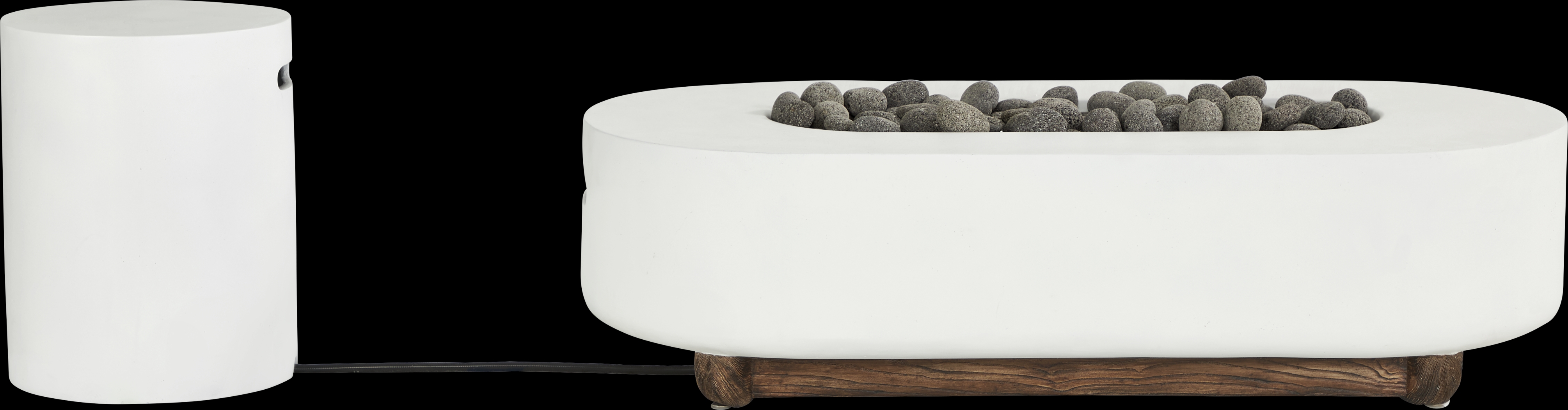 Phoenix White Oval Fire Pit - Thumbnail - Image 4