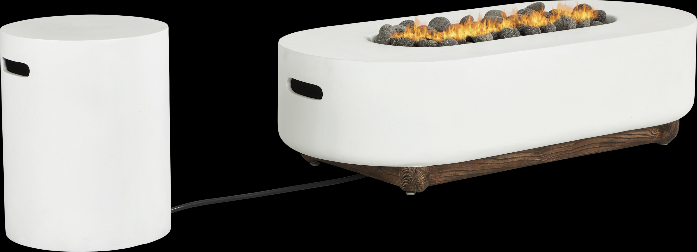 Phoenix White Oval Fire Pit - Thumbnail - Image 1