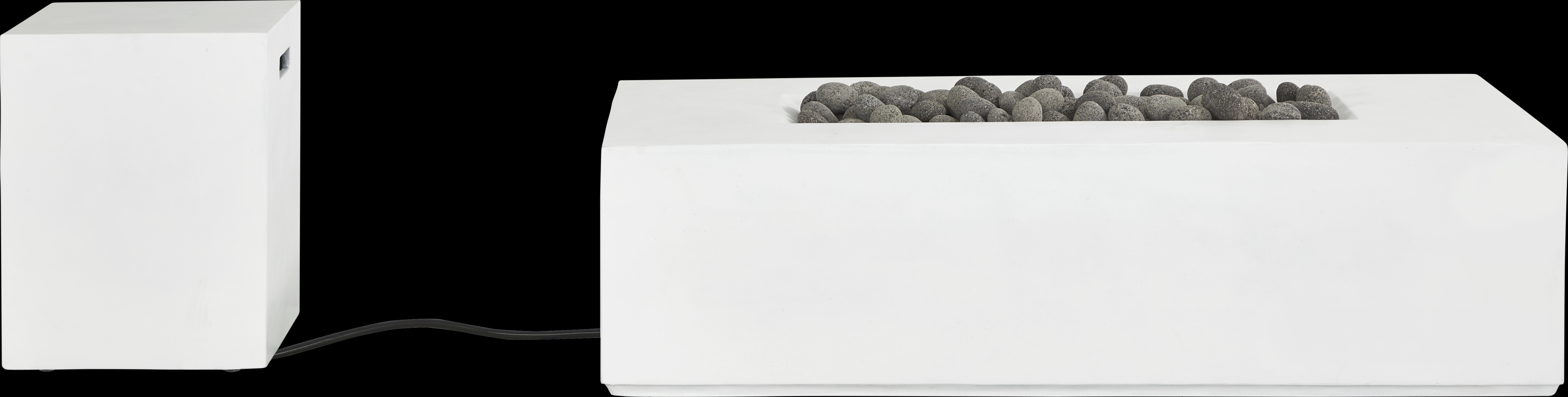 Phoenix White Rectangle Fire Pit - Thumbnail - Image 3