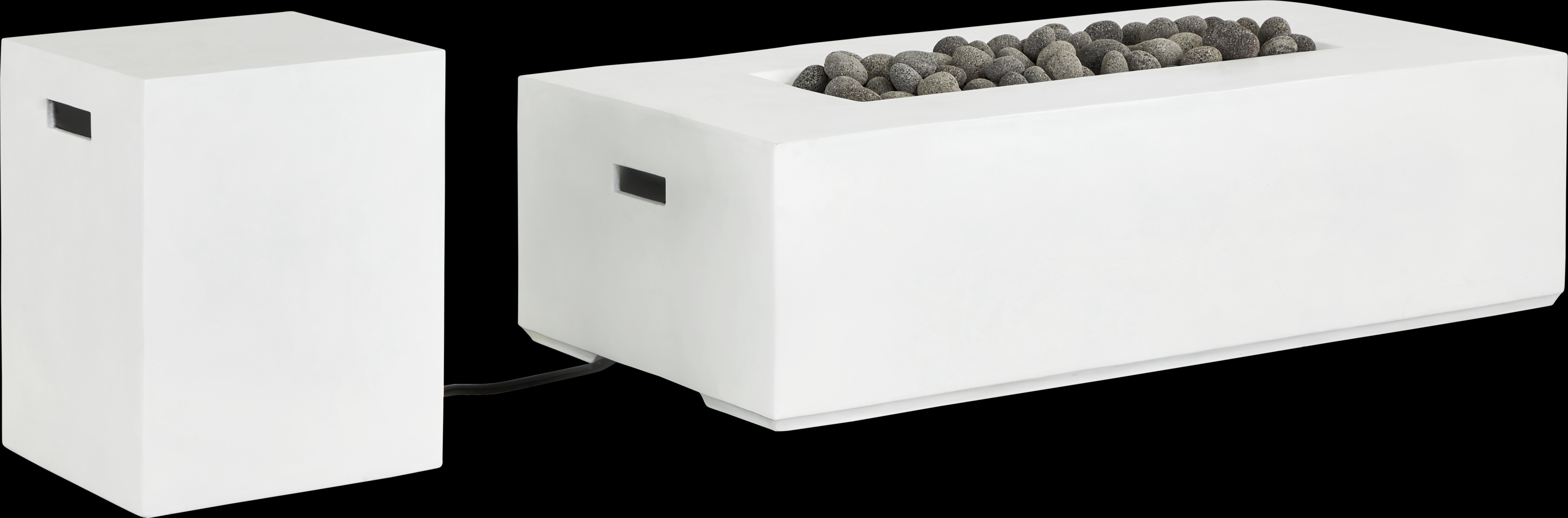 Phoenix White Rectangle Fire Pit - Thumbnail - Image 4