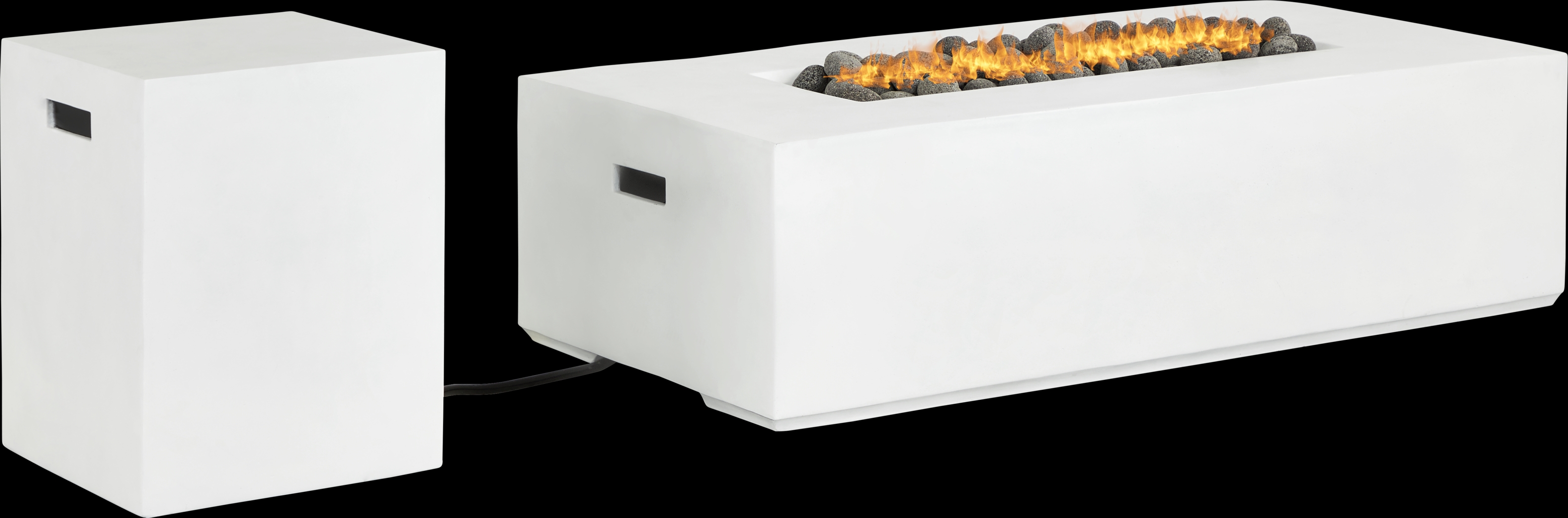 Phoenix White Rectangle Fire Pit - Thumbnail - Image 1