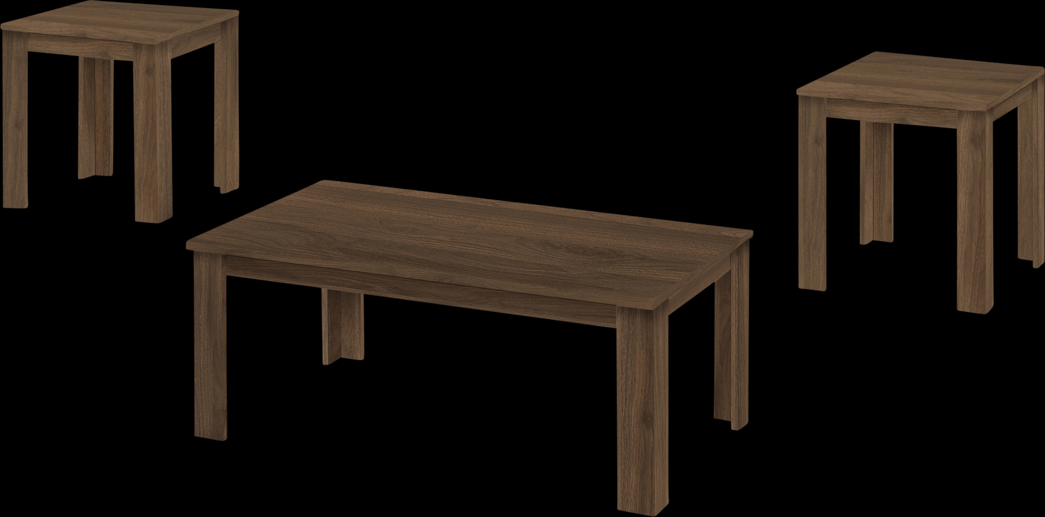 Picacho Dark Brown 3pc Table Set - Thumbnail - Image 1