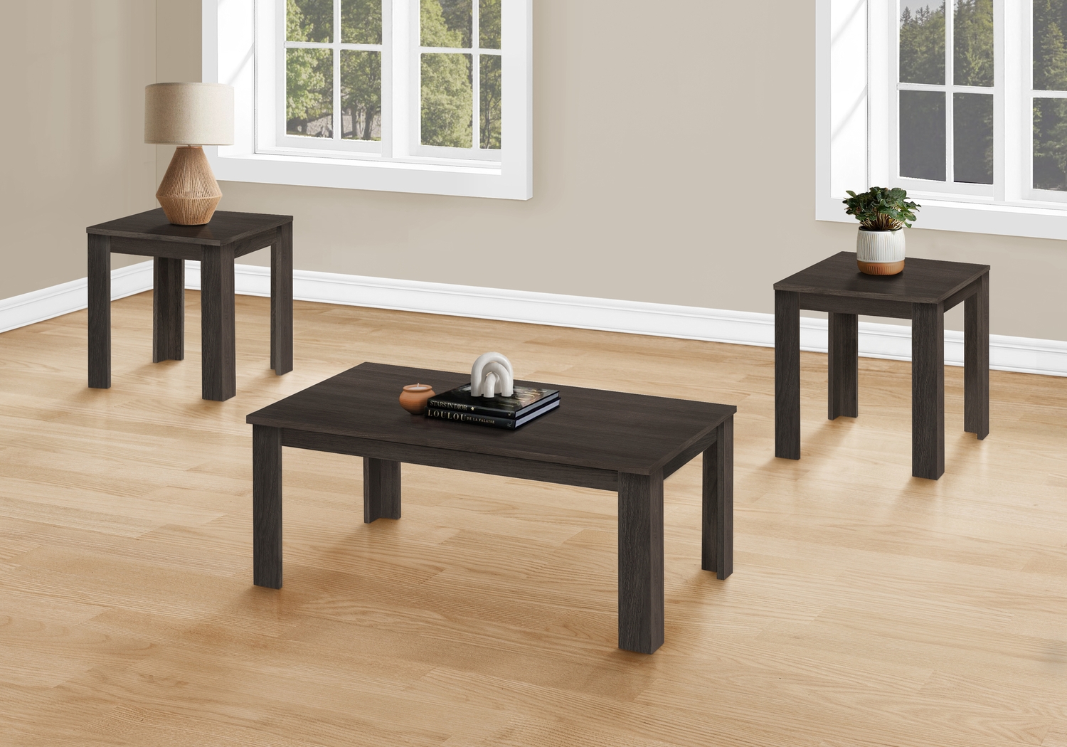 Picacho Oak Brown 3pc Table Set - Thumbnail - Image 2