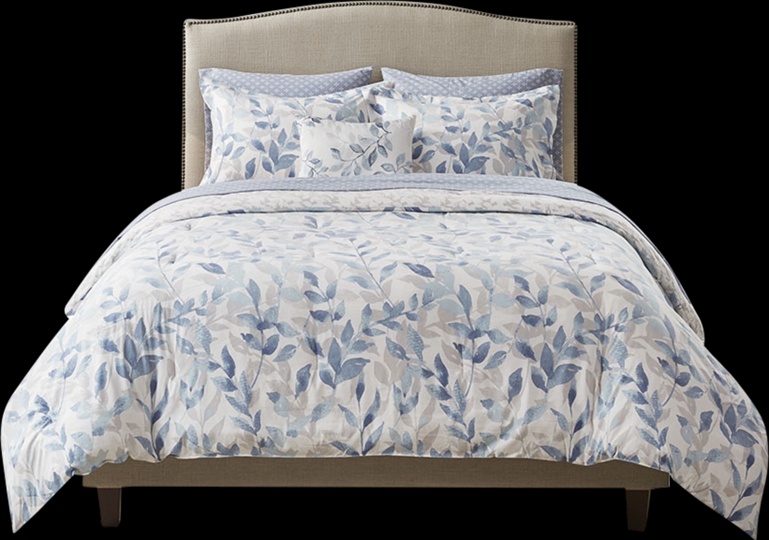 Picayne Blue 8 Pc California King Comforter Set - Thumbnail - Image 2