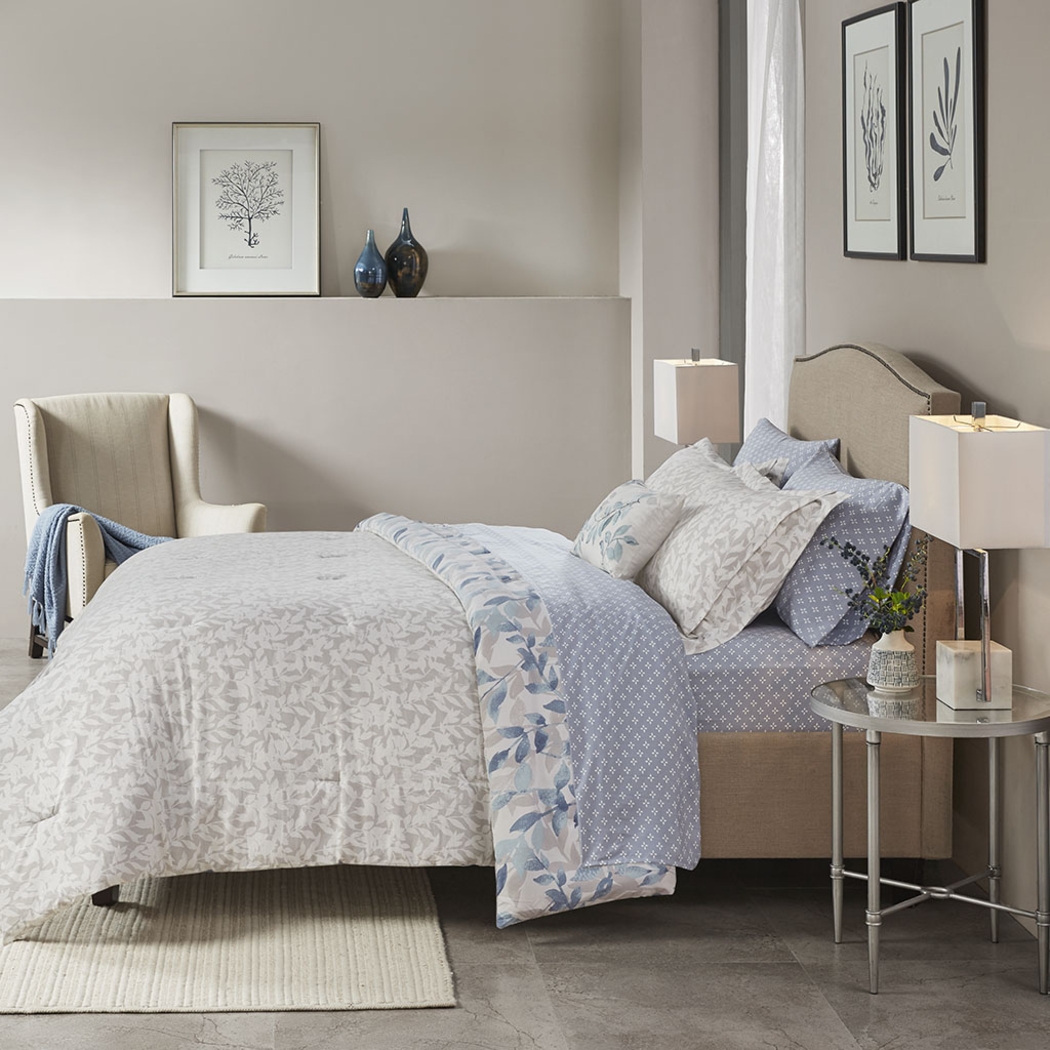 Picayne Blue 8 Pc California King Comforter Set - Thumbnail - Image 20