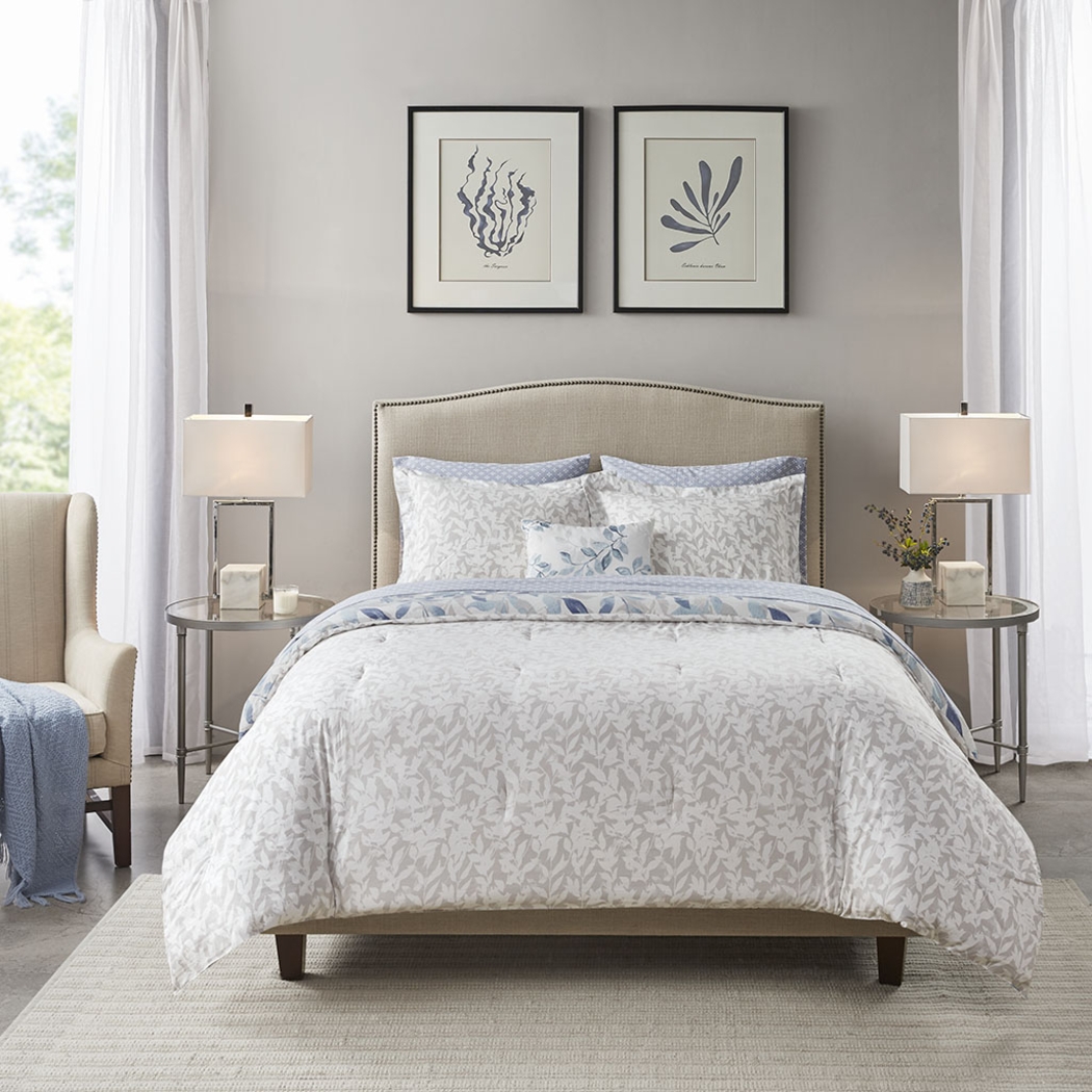 Picayne Blue 8 Pc California King Comforter Set - Thumbnail - Image 22