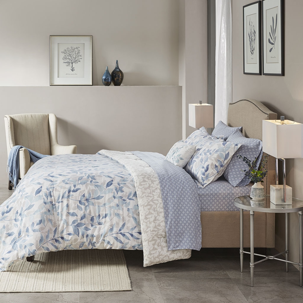 Picayne Blue 8 Pc Full Comforter Set - Thumbnail - Image 19