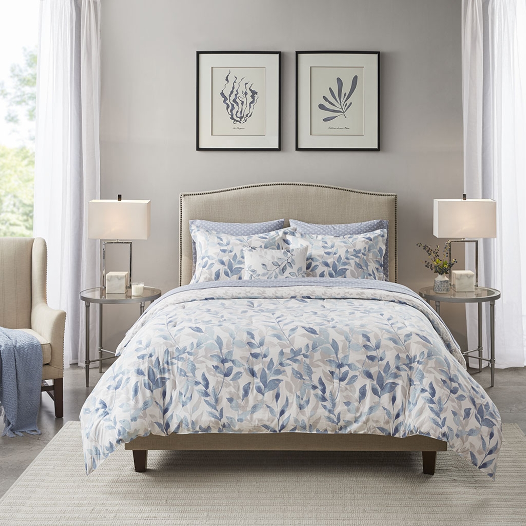 Picayne Blue 8 Pc Queen Comforter Set - Thumbnail - Image 21