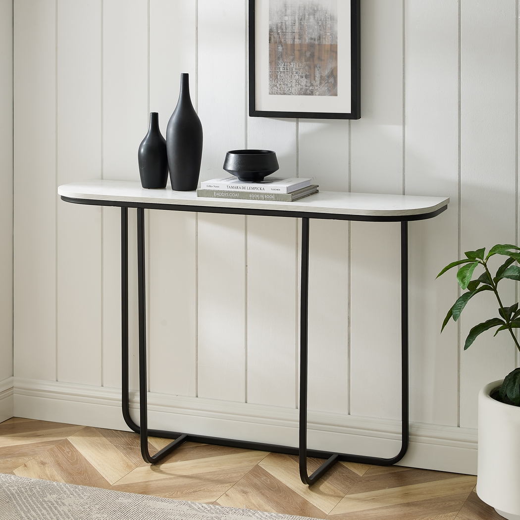 Picotte White Sofa Table - Thumbnail - Image 4