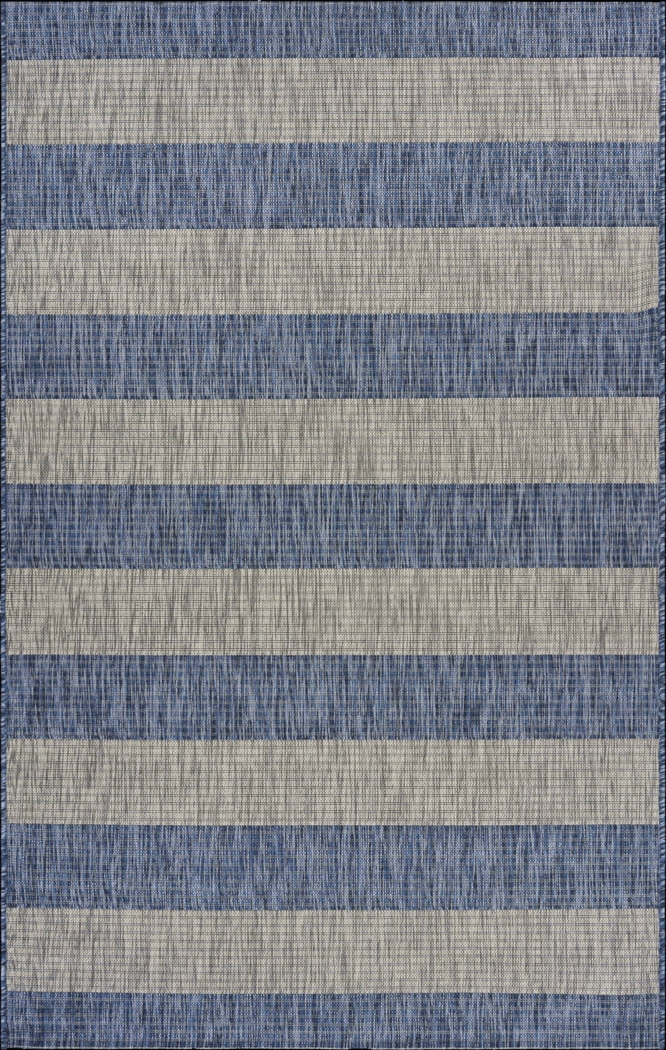 Picrane Navy/Gray 5' x 7' Indoor/Outdoor Rug - Thumbnail - Image 1